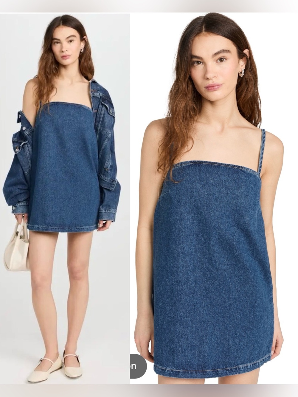 Reformation Stella Mini Dress Denim , size 2